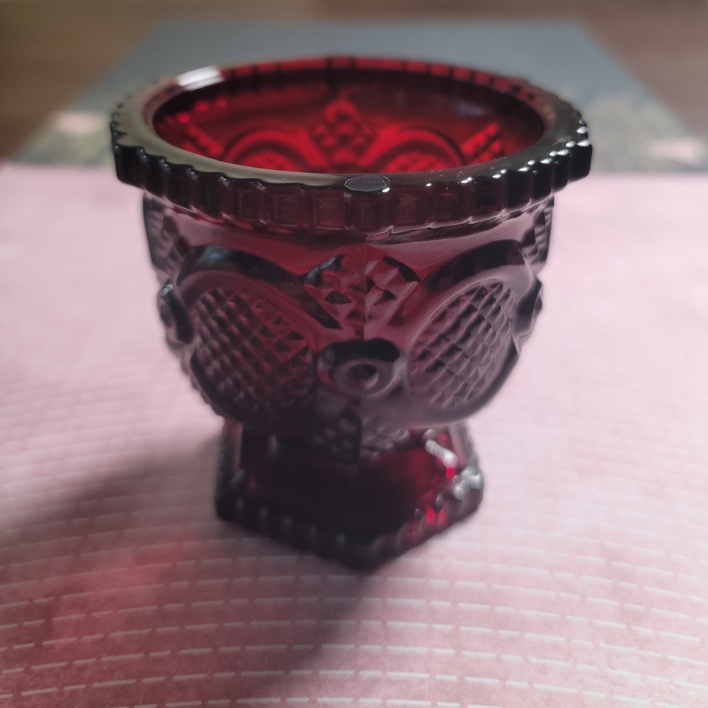 Vintage 1876 Cape Cod Avon Ruby Red Sugar Bowl